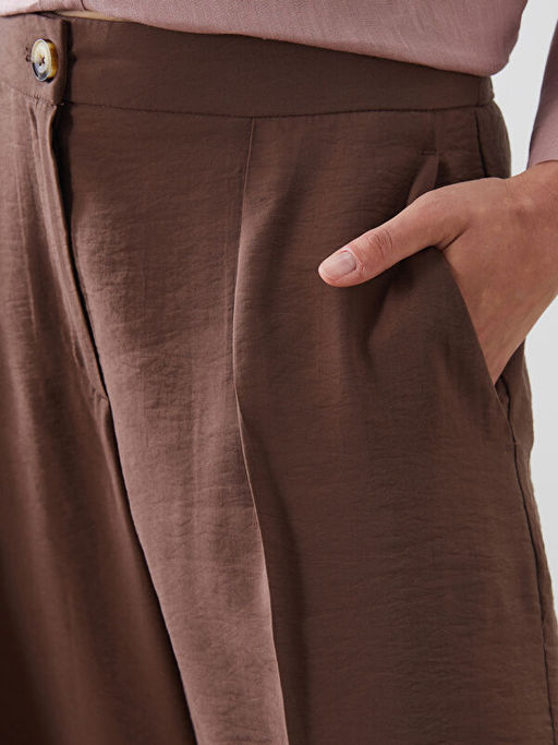 Beli Lastikli Modal Kar???ml? Kad?n Pantolon