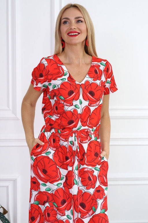 Платье ALANI 2133 красные маки - Alani collection фото 5