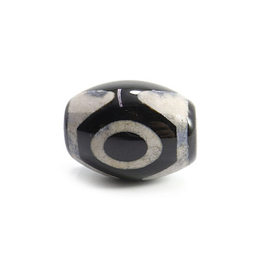 Бусина Дзи уп-2шт 3 глаза малая Непальская символизирует исполнение желанний 1см