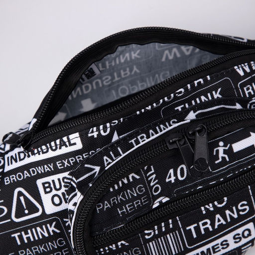 Сумка поясная на молнии, наружный карман, цвет чёрный - Nazamok фото 7