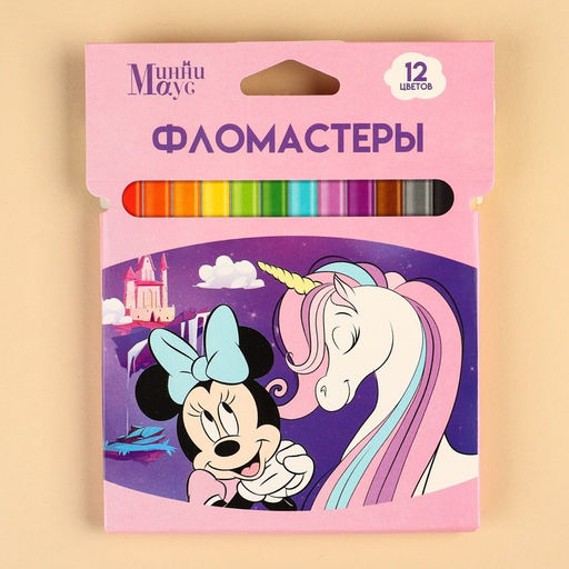 Фломастеры Минни и Единорог, 12 цветов, вентилируемый колпачок - Disney фото 5