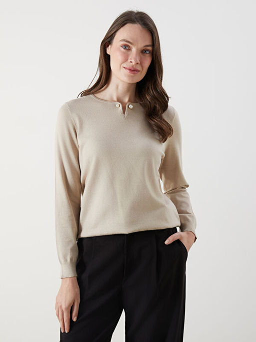 Bisiklet Yaka Kad?n Triko Kazak