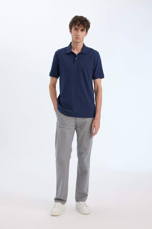 New Regular Fit K?sa Kollu Basic Duz Polo Tisort - Defacto фото 4