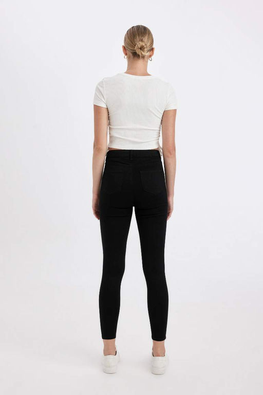 Джинсовые брюки длиной до щиколотки с высокой талией - Defacto фото 6