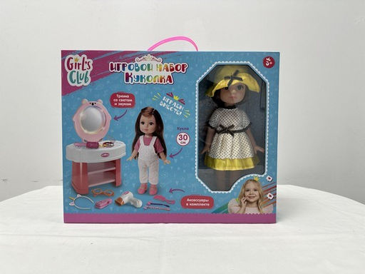 Кукла "Модница" 30см. + трюмо со светом и звуком (IT09912) в коробке 47*33*9см