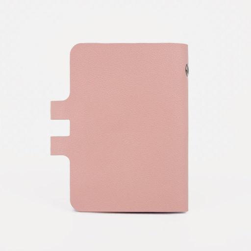 Цена за 2 шт. Визитница на кнопке, 24 карты, однотонная, розовая