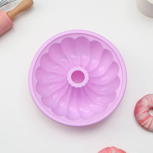 Форма для выпечки Доляна Немецкий кекс. Завиток, силикон, 20?6 см, цвет розовый  фото 2