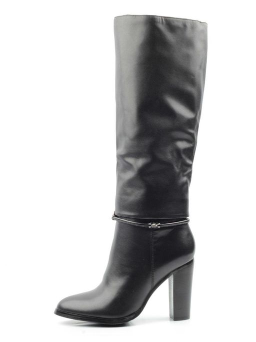 02-K6-A1 BLACK Сапоги зимние женские (натуральная кожа, натуральный мех (еврозима)) - Фабричный китай фото 11