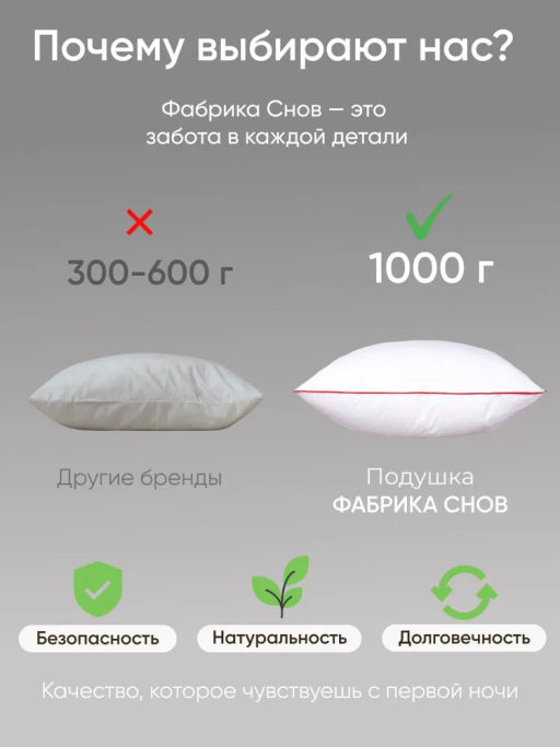 Моя подушка 50х70 новая - Фабрика снов фото 8