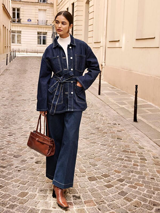 Wideleg Kad?n Jean Pantolon