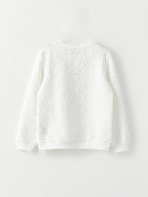Bisiklet Yaka Bask?l? Uzun Kollu K?z ?ocuk Sweatshirt - Waikiki фото 2