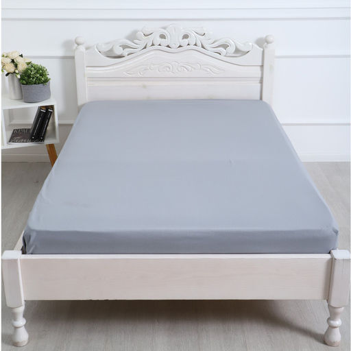 Простыня на резинке Атра 140х200х20, цвет серая дымка бязь 120г/м, хлопок  фото 2