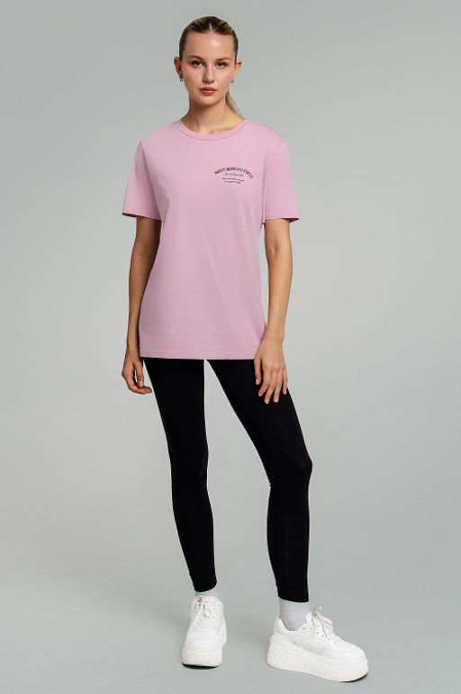 Арт. 21624 Костюм с лосинами 42-50 (5 шт) Цвет:верх- пудра, низ- черный