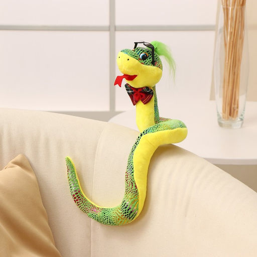 Мягкая игрушка Змея, в темных очках, 15 см, цвет зелёный - Simaland фото 4