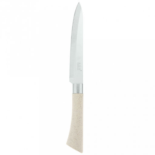 Мрамор Нож кухонный 125мм из нержавеющей стали, пластмассовая ручка, цвета в ассортименте: бежевый, коралловый, в блистере (Китай) - Домашняя мода фото 2