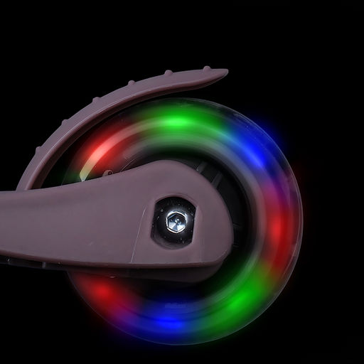 Самокат трёхколёсный ROCKET колёса световые PU, цвет коричневый