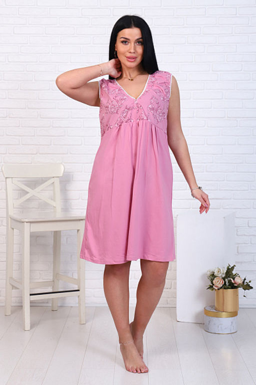 Пеньюар с сорочкой для беременных и кормящих мам, цветы, сухая роза (08520-14) - Плиона фото 19