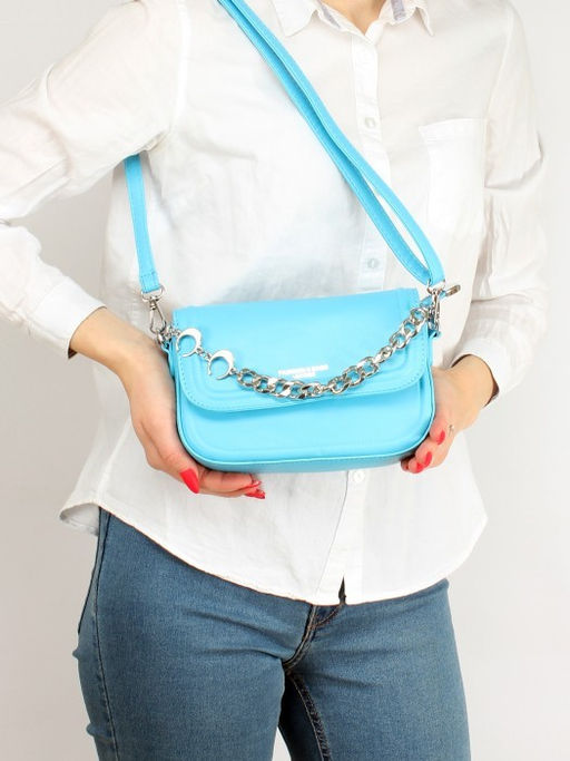 Сумка женская искусственная кожа Ch&K-9261-1, 1отд, плечевой ремень, голубой SALE 255065 - Adelia фото 10