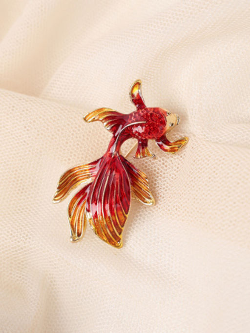 Брошь Золотая рыбка / 6496 /уп 12/ - ГалеонТрейд фото 2