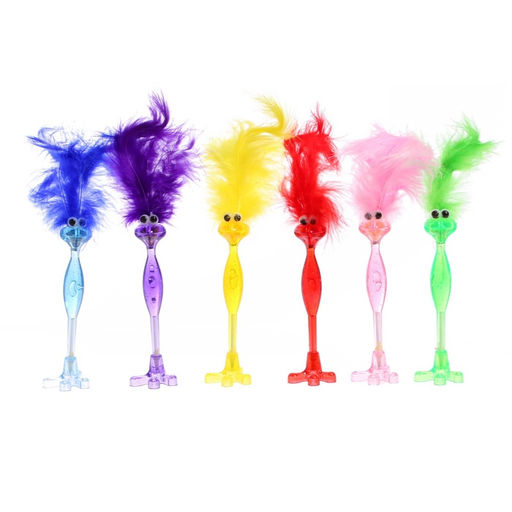 Цена за 12 шт. Ручка-прикол Calligrata «Утёнок с хохолком», синий стержень, шариковая, МИКС