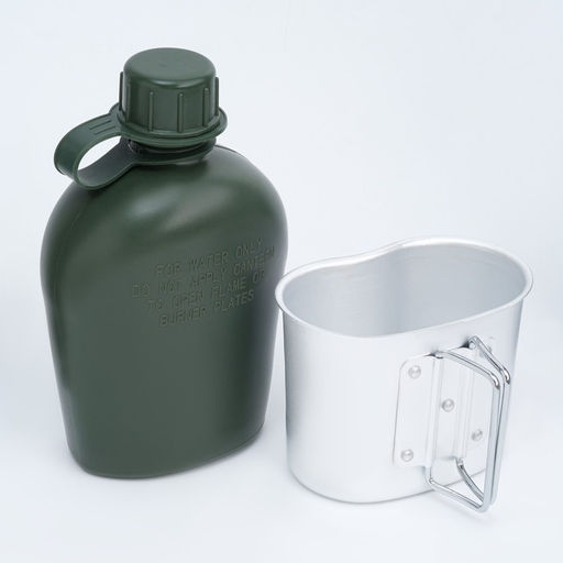 Фляжка армейская походная Adventure, 1 л, для воды, с котелком, пластиковая, зелёная - Simaland фото 9