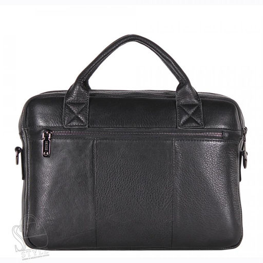 Портфель мужской кожаный 3883Z black Zinimsk - S-style фото 4