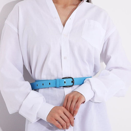 Ремень женский, ширина 2,8 см, винт, пряжка металл, цвет голубой - Simaland фото 3