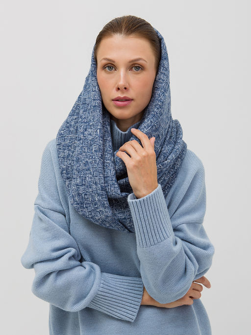 Большой теплый двусторонний палантин В СОСТАВЕ ШЕРСТЬ - Tantino фото 4