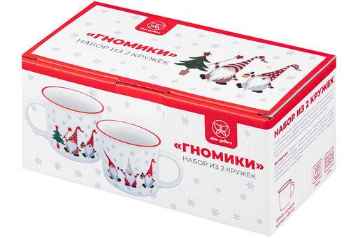 Набор 2 кружек 400 мл 13*9,5*8,8 см Веселые гномики NEW BONE CHINA - Elan gallery фото 9