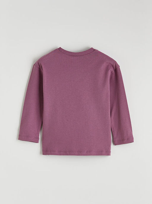 Bisiklet Yaka Fiyonk Bask?l? K?z ?ocuk Ti??rt