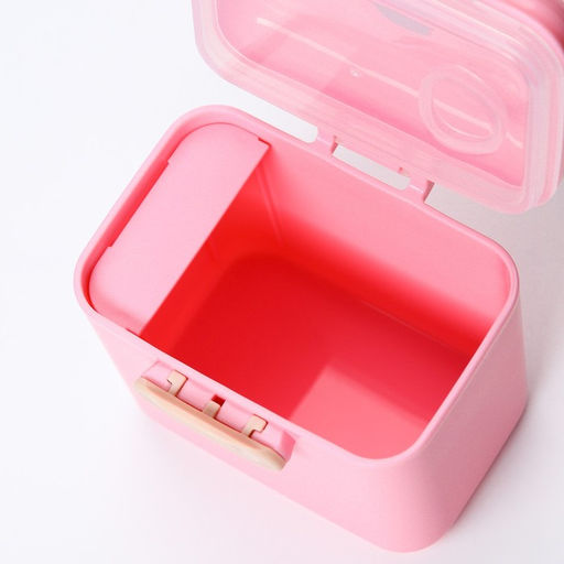 Контейнер для хранения детского питания 150 мл., с ложкой, розовый