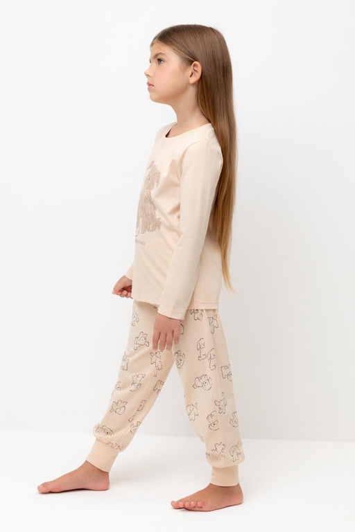 К 1606/нейтральный бежевый,собачки пижама дет