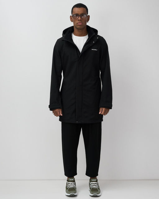 Парка спортивная мужская с капюшоном softshell черного цвета 9565Ch - Mtforce фото 8