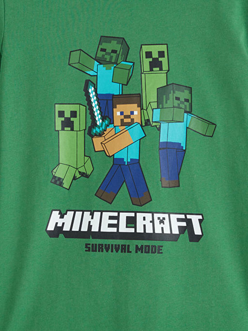 Minecraft Bask?l? Erkek ?ocuk Pijama ?st