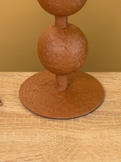 Подсвечник на 1 свечу «Бисквит», с 2 сферами, 8.5×8.5×18 ± 1 см