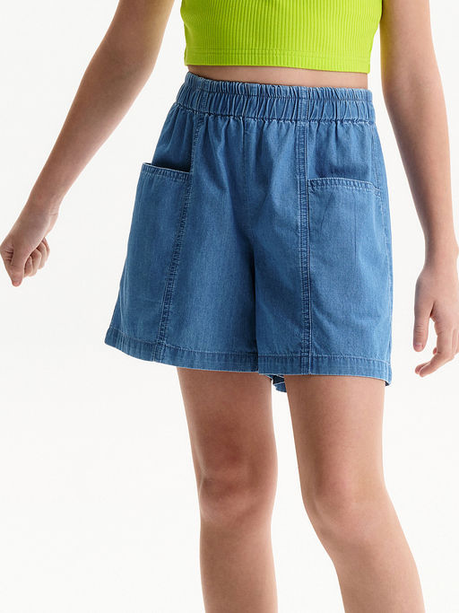 PELICAN, шорты для девочек, Джинс