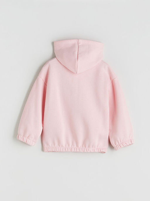 Kap??onlu K?z ?ocuk Fermuarl? Sweatshirt