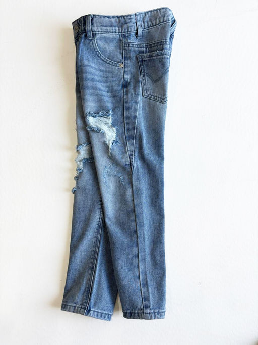 Джинсы голубые для девочки 33-1064 голубой - Mini maxi фото 9