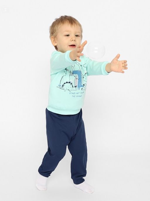 CRB wear/CSNB 90165-43-354 Комплект для мальчика (джемпер, брюки),голубой/Ex.Cherubino фото 3