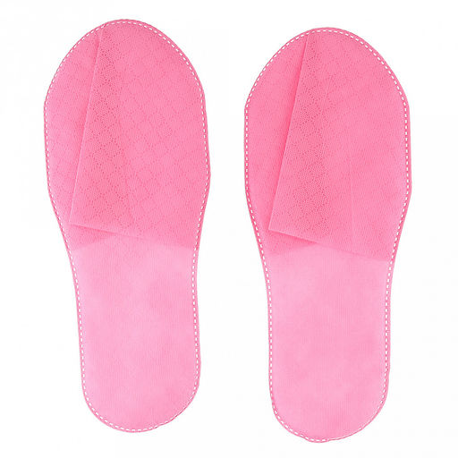 Тапочки одноразовые Hotel до 42 размера, для процедур, спанбонд, подошва - спанбонд, слой пенополиэтилена, с закрытым мысом, розовый (Россия) - Домашняя мода фото 5