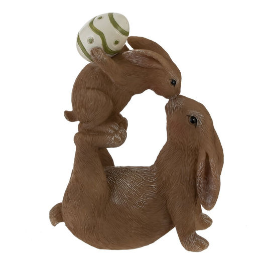 Фигурка декоративная "Зайцы", L9,5 W5,5 H13 см