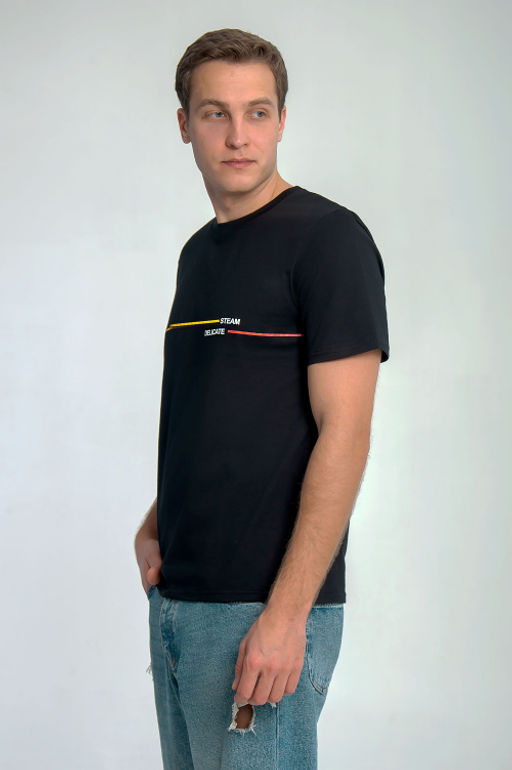 Арт. 67122 Футболка мужская 48-56 (5 шт) Цвет:черный - Идеал фото 2