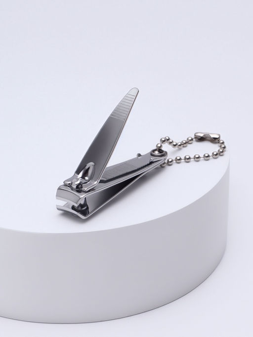 Цена за 12 шт. Кусачки книпсер маникюрные, с пилкой, с цепочкой, 5.5 см