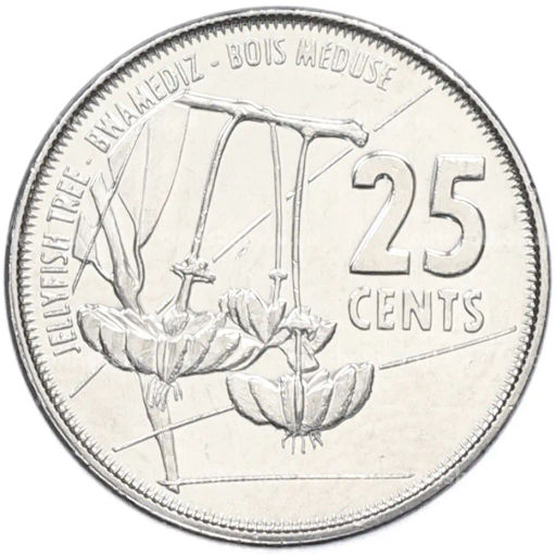 Монета 25 центов 2016 года Сейшелы