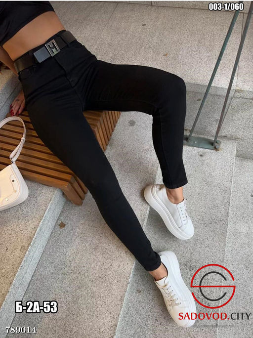 Женские узкие джинсы черные - Bruno фото 6