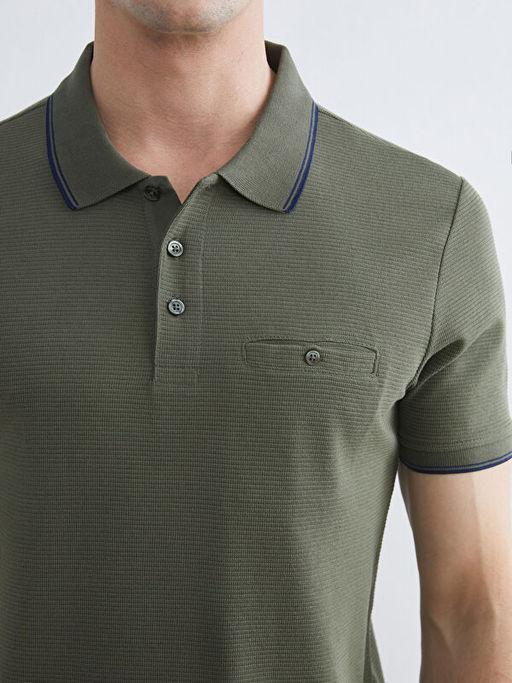 Polo Yaka Erkek Dokulu Ti??rt