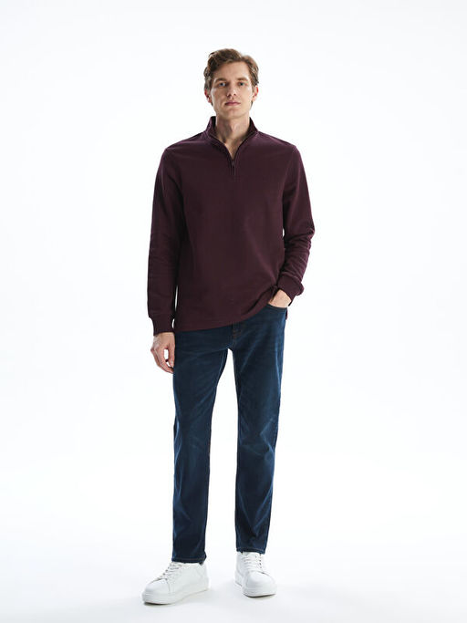 Dik Yaka Erkek Sweatshirt