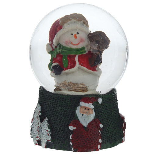 Фигурка декор в стекл шаре "Дед Мороз/Снеговик/Мишка", D 4.5 см, L4,5 W4,5 H6 см, 4в.