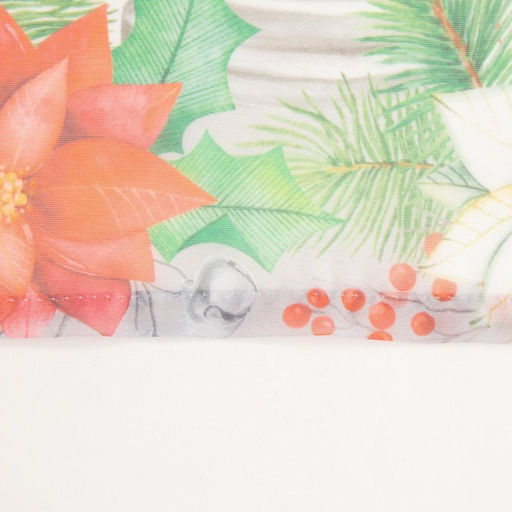 Тюль с подхватом и ламбрекеном Christmas red flowers 250х200см, 100% п/э, вуаль - Этель фото 4