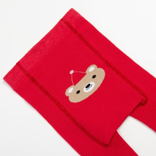 Колготки Крошка Я «Мишка», красный, рост 62-68 см